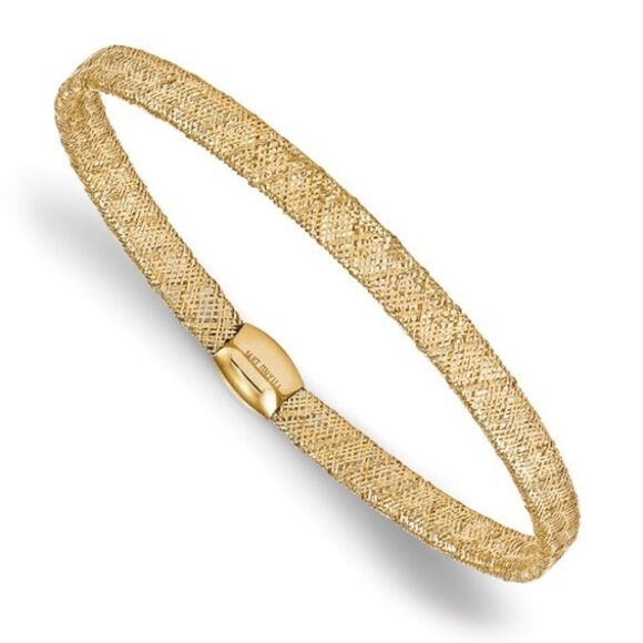 Leslie's 14K Fancy Stretch Bangle Bracelet - Picture 1 of 3